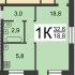 однокомнатная квартира на улице Крылова дом 2