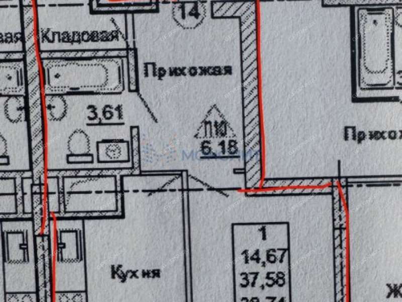 однокомнатная квартира на улице 40 лет Октября дом 15 к1