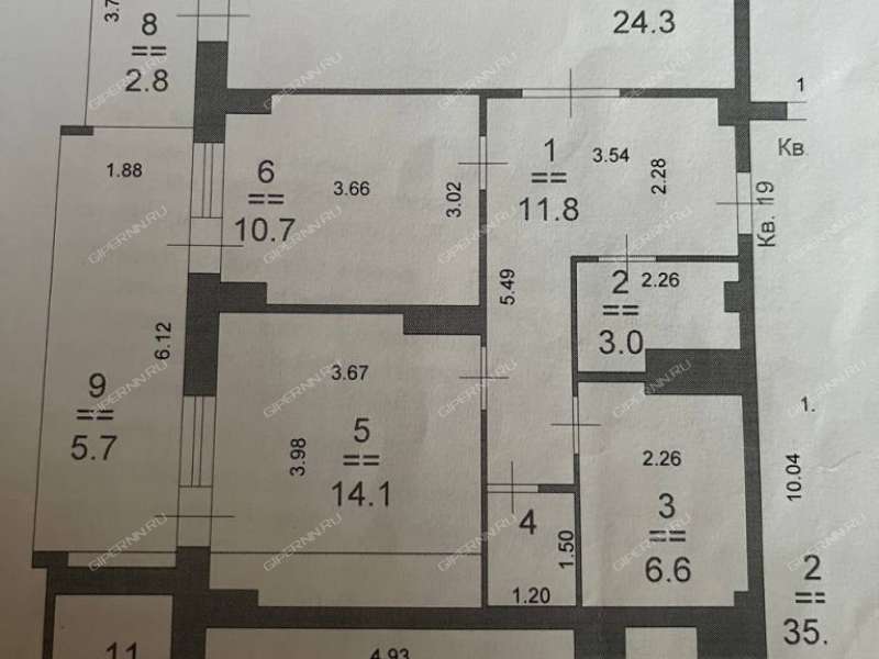 двухкомнатная квартира на Малой Ямской улице дом 65/4