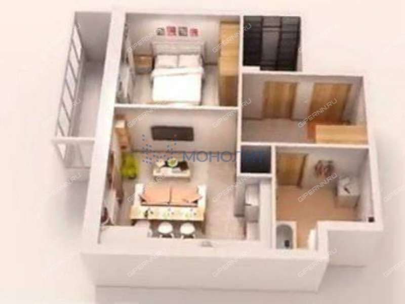 однокомнатная квартира на улице Островского дом 13