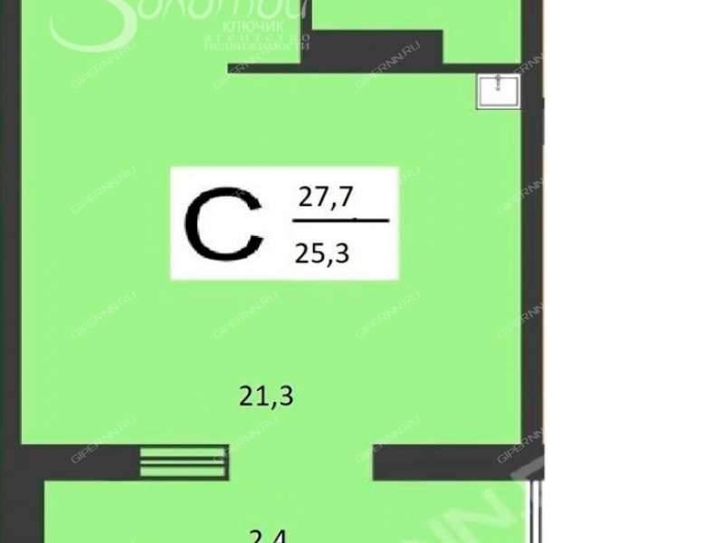 квартира-студия на Русской улице улице дом 19 деревня Анкудиновка