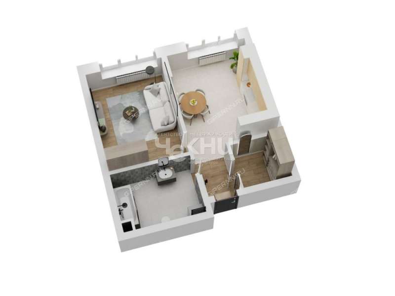 однокомнатная квартира в новостройке на Черниговской улице