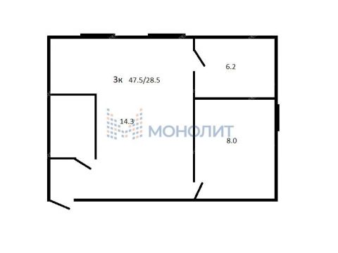 3-komnatnaya-poselok-zhdanovskiy-kstovskiy-rayon фото