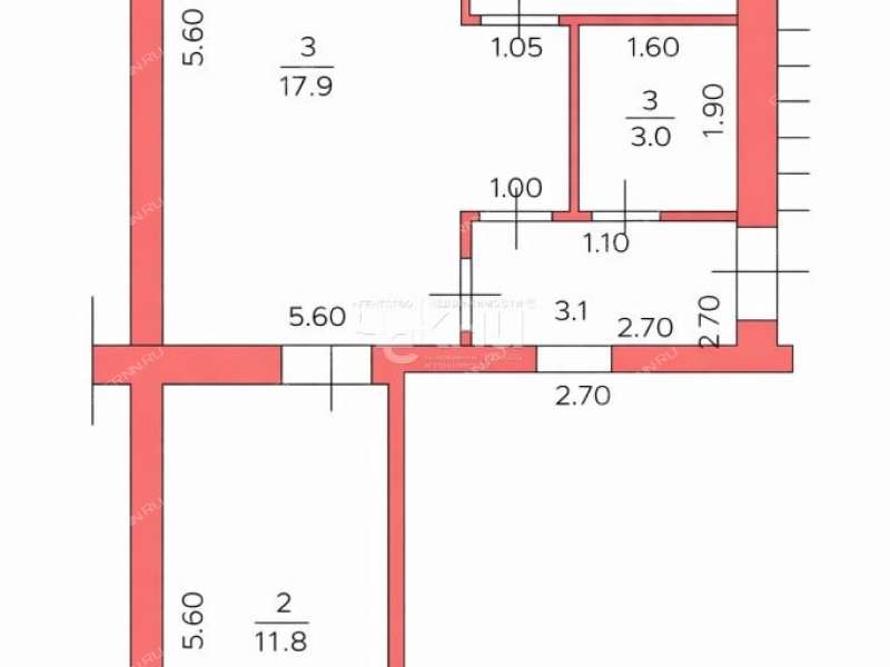 двухкомнатная квартира на Интернациональная ул дом 41 Бор