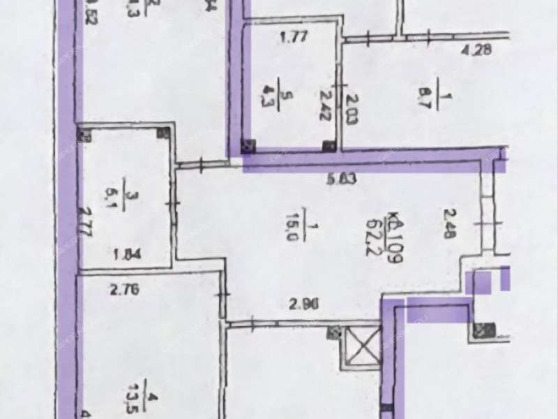 двухкомнатная квартира на Зеленхозовской улице дом 1Н