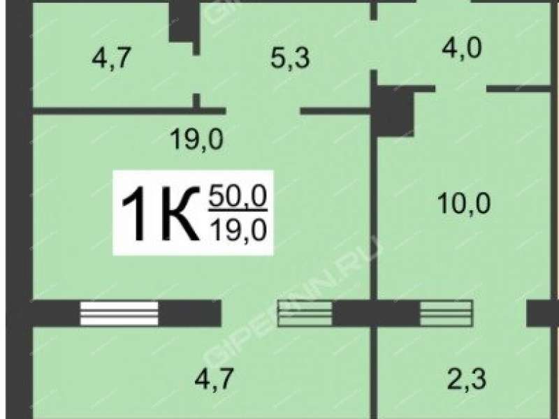 однокомнатная квартира на Волжской набережной дом 10в