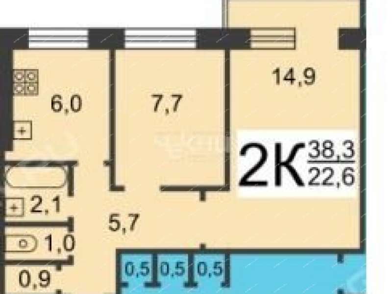 двухкомнатная квартира на Берёзовской улице дом 97