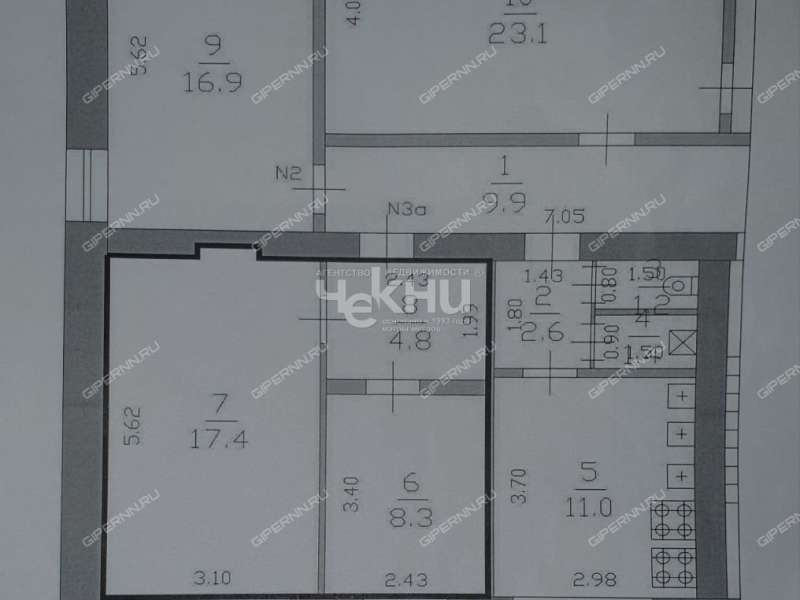 комната в доме 12а на улице Космонавта Комарова