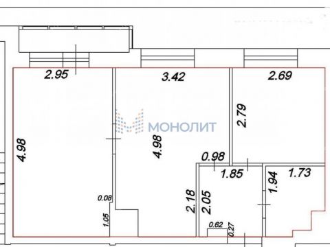2-komnatnaya-ul-2-ya-dorozhnaya-d-23 фото