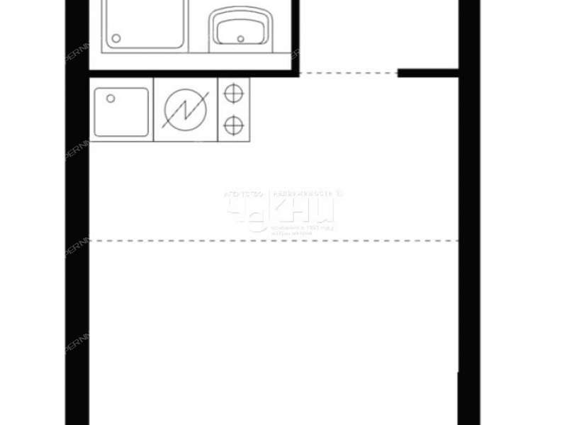 квартира-студия на улице Небесная дом 3 деревня Утечино