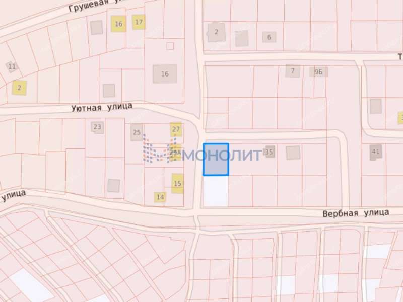 земельный участок 8 соток Уютная улица